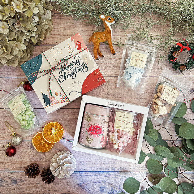 【獨家禮盒】| 祝福禮盒 | 德國花果茶與日本造型砂糖袋裝禮盒