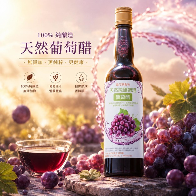 100% 天然純釀葡萄醋