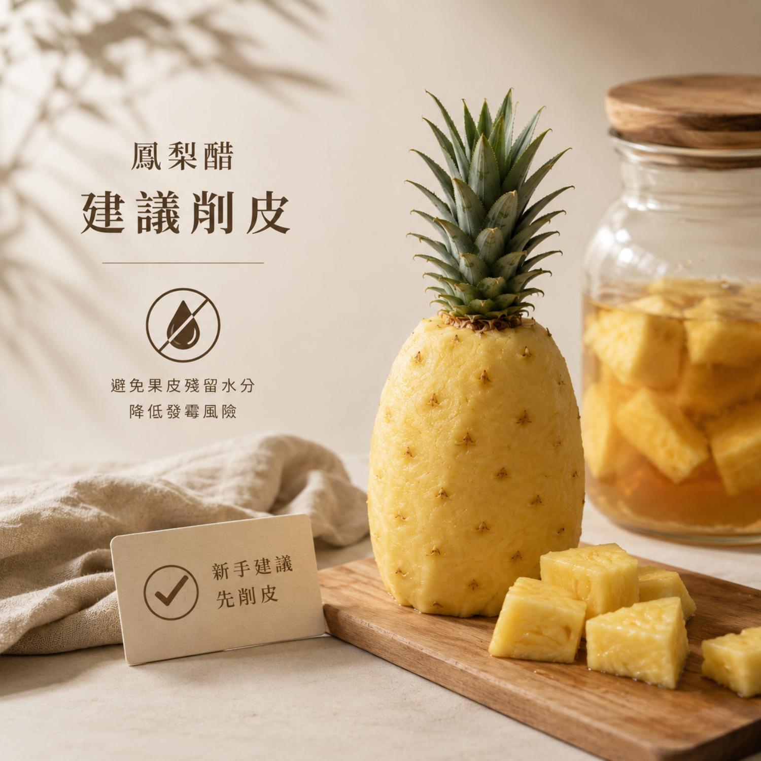水果醋去皮,水果醋削皮,做蘋果醋要削皮嗎,做水果醋要削皮嗎,醋泡水果,北極星小學堂,晶巧純釀糯米醋,北極星Polestar