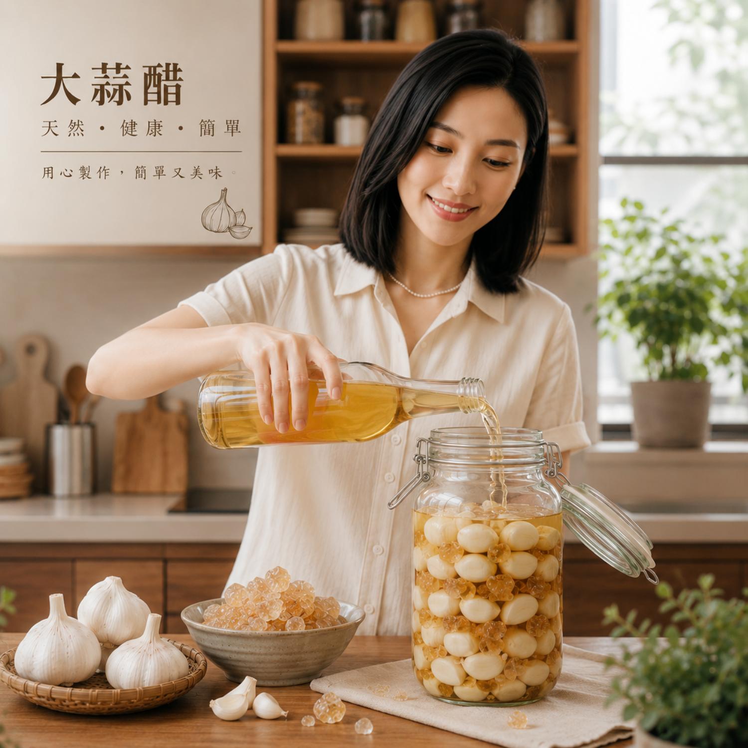 大蒜醋,蒜頭醋副作用,大蒜醋功效,大蒜醋的功效,大蒜醋做法,大蒜醋的做法,蒜頭醋正確做法,晶巧飲食坊,北極星Polestar