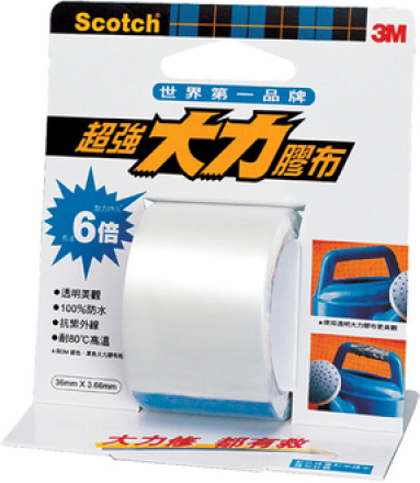 3M 2104 超強大力膠布膠帶(透明) 可修補帳篷、天幕、雨帆、帆布等