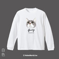Make World 螺紋薄長袖 (寵物-灰貓)