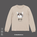 Make World 螺紋薄長袖 (寵物-灰貓)_4