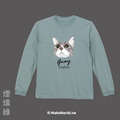 Make World 螺紋薄長袖 (寵物-灰貓)_3