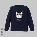 Make World 螺紋薄長袖 (寵物-灰貓)_6