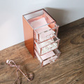 玫瑰金：可堆疊桌面小抽屜（三格款）_3