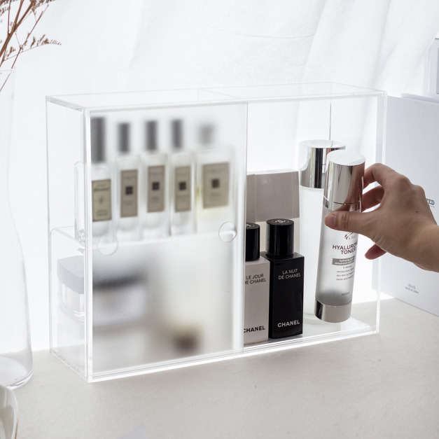 迷霧拉門・防塵美妝保養品收納櫃