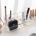 玫瑰金・桌面美妝斜口收納盒_3