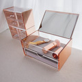【超值組合】玫瑰金：防塵鏡面飾品收納組_18