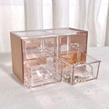 【展示品/福利品】玫瑰金：可堆疊桌面小抽屜（四格款）_1