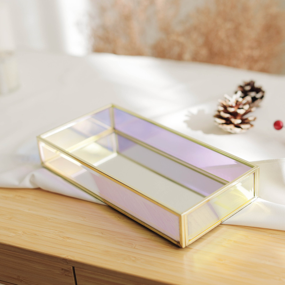 歐若拉・極光長方玻璃托盤（L／S號）