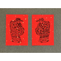 手工小版畫門神對組_2