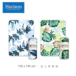 【Horizon 天際線】登山便攜防潮野餐墊 (雨林綠意/椰風藍調)
