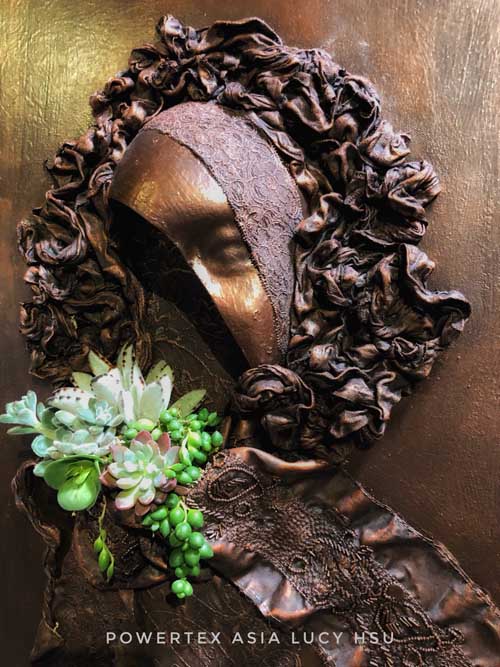 古銅色紡織品雕塑/浮雕材料包