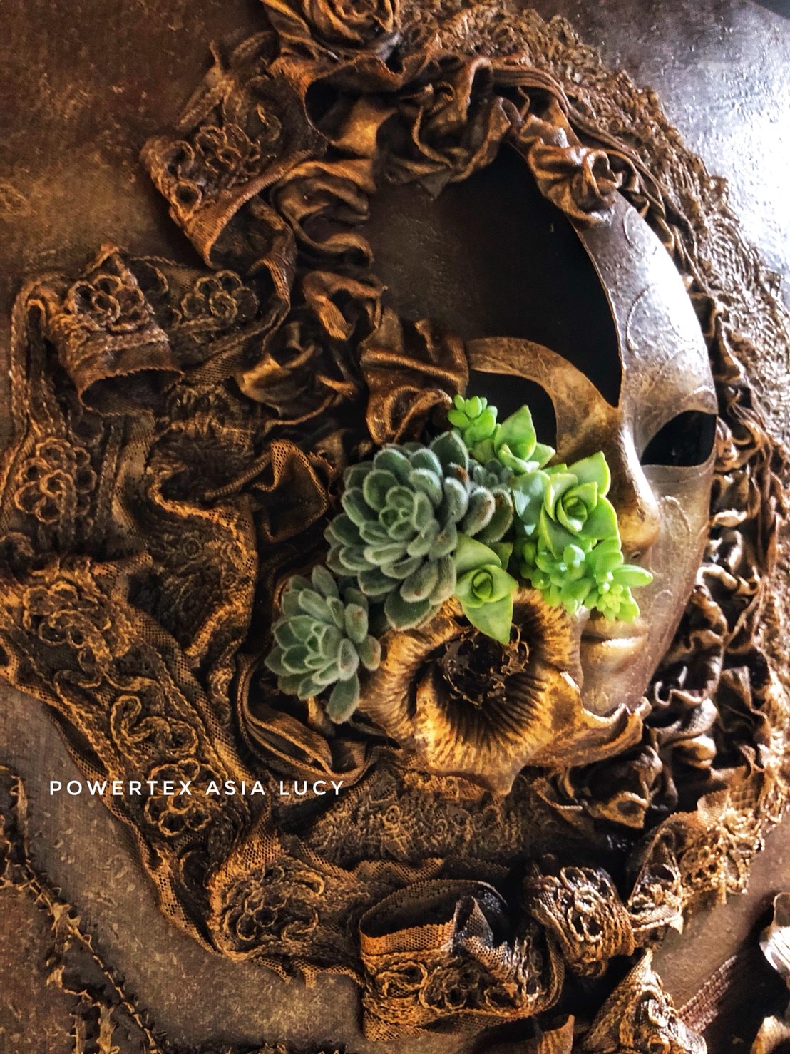 銅金色紡織品雕塑/浮雕材料包