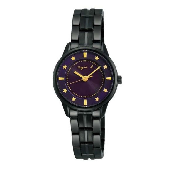 【agnes b.】紫星缤耀时尚腕表/紫面24mm(v117-0cm0t)