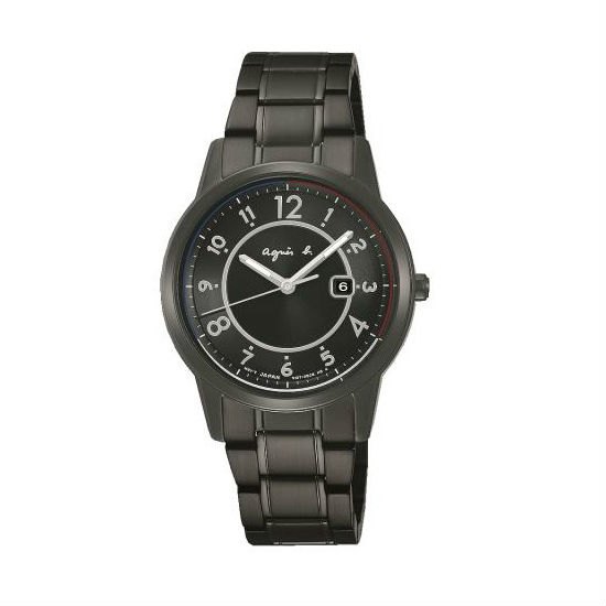 【agnes b.】法式浪漫太阳能腕表/黑面31mm(v137-0bz0d)