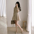 風衣短款外套連身裙洋裝K-Y-03_3