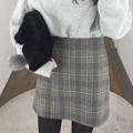 格紋短裙開衩下著k-y-17_1
