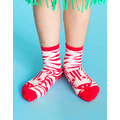 襪！有斑馬-蘋果紅