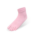 十足舒適五趾短襪-櫻花粉