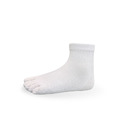 十足舒適五趾襪短襪-雪花白_1