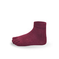 十足舒適五趾短襪-酒紅色_1