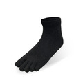 十足舒適五趾短襪-經典黑