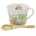 [預購]角落生物塗鴉咖啡馬克杯 ぎゅうぎゅう(附木製湯匙)
