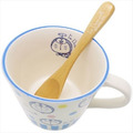 [預購]哆啦A夢塗鴉咖啡馬克杯 ドットチラシ(附木製湯匙)_2
