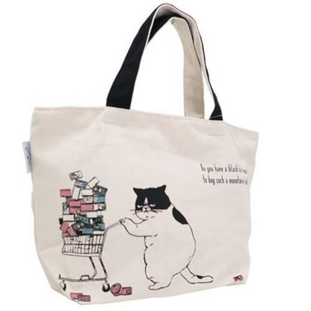 [預購]簡約拉鍊帆布手提包 購物貓