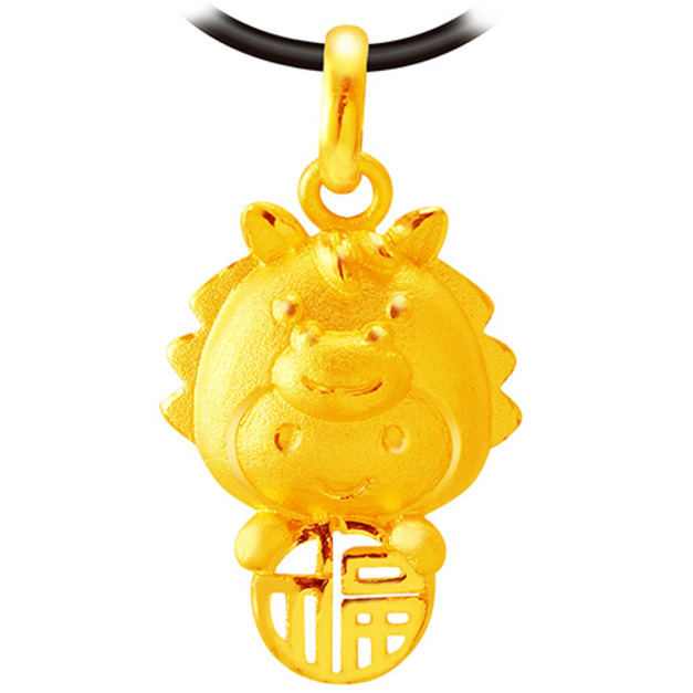 福氣十二生肖馬-黃金墜子