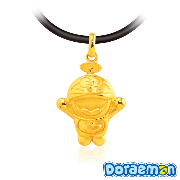 哆啦a夢Doraemon-飛向天際-金飾墜子