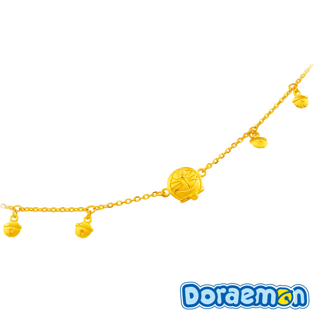 哆啦a夢Doraemon-鈴鐺哆啦-黃金手鍊