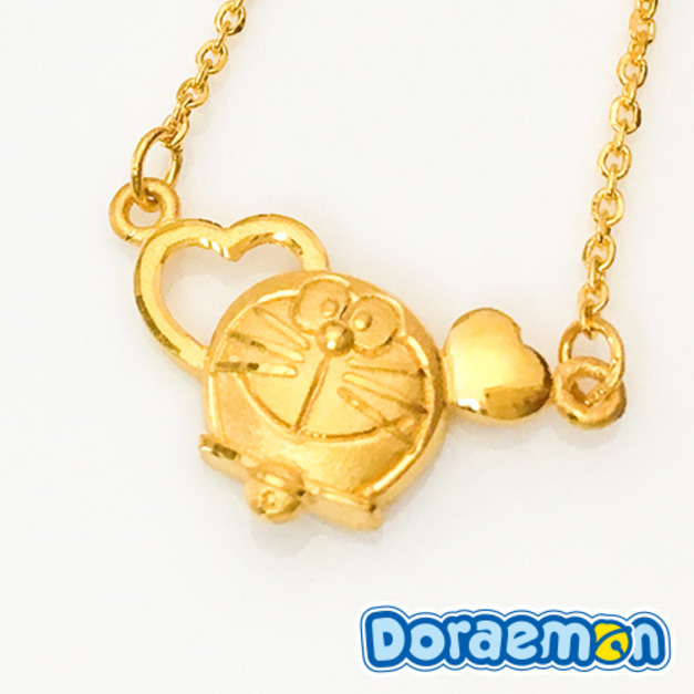哆啦a夢Doraemon-真心-黃金項鍊