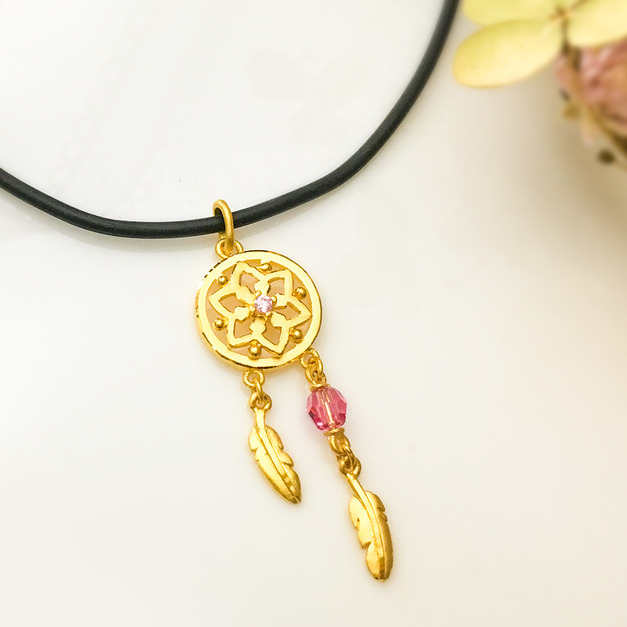 愛的捕夢網-黃金墜子