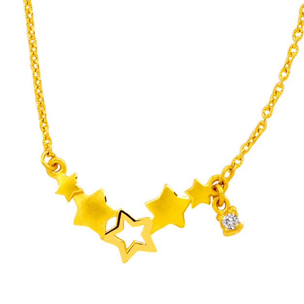 星耀-黃金鎖骨鍊墜