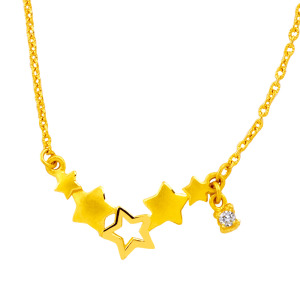 星耀-黃金鎖骨鍊墜