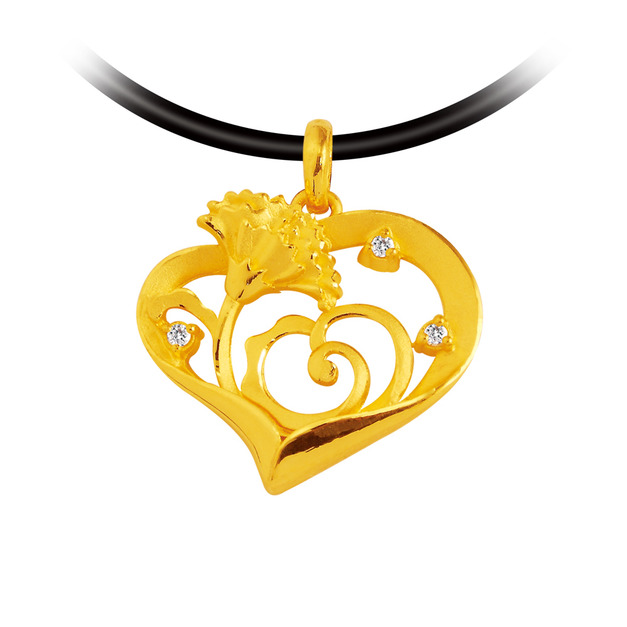 甜蜜馨情-黃金墜子(小)