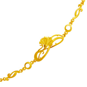 康乃馨-黃金手鍊