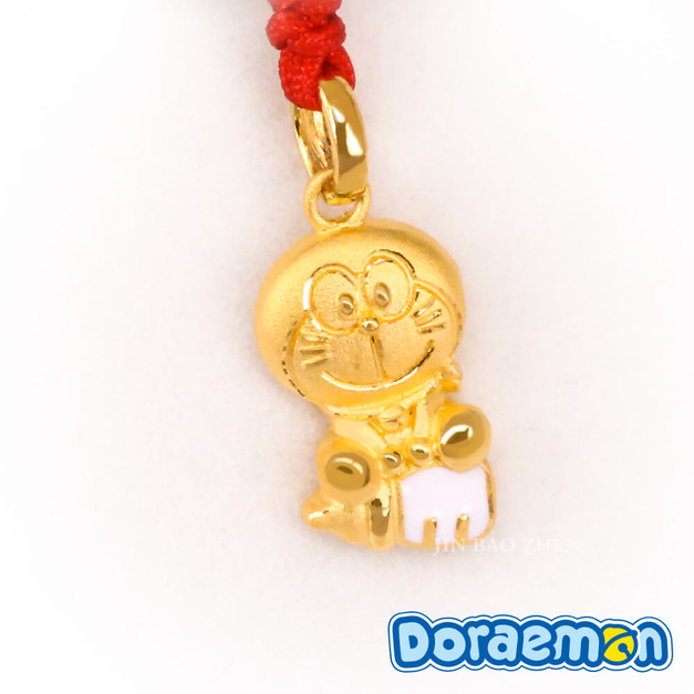 哆啦a夢Doraemon-奶瓶小哆啦-兒童彌月黃金墜子