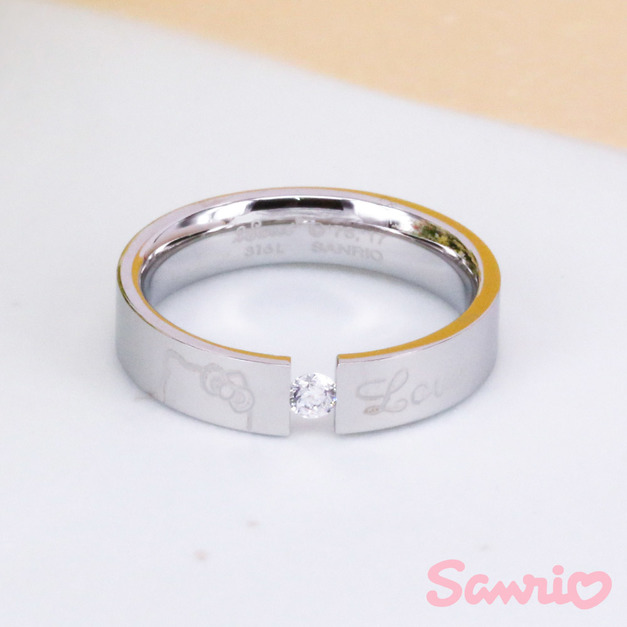 Hello Kitty凱蒂貓-戀愛凱蒂-鋼飾戒指(女)