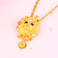 富貴鬆獅-黃金墜子
