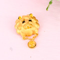 富貴鬆獅-黃金墜子_1