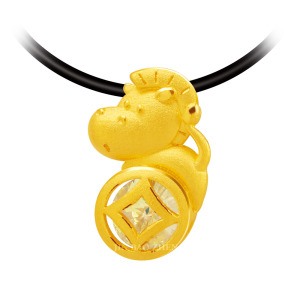 財氣十二生肖-馬-黃金墜子