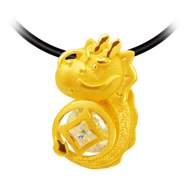 財氣十二生肖-龍-黃金墜子
