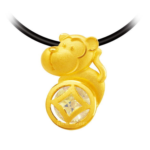 財氣十二生肖-猴-黃金墜子