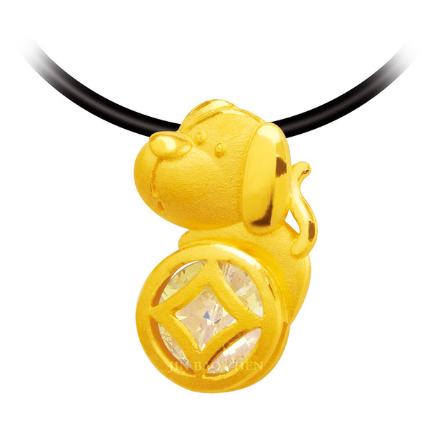 財氣十二生肖-狗-黃金墜子