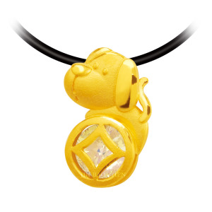 財氣十二生肖-狗-黃金墜子