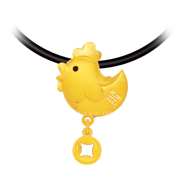金雞-十二生肖金飾墜子